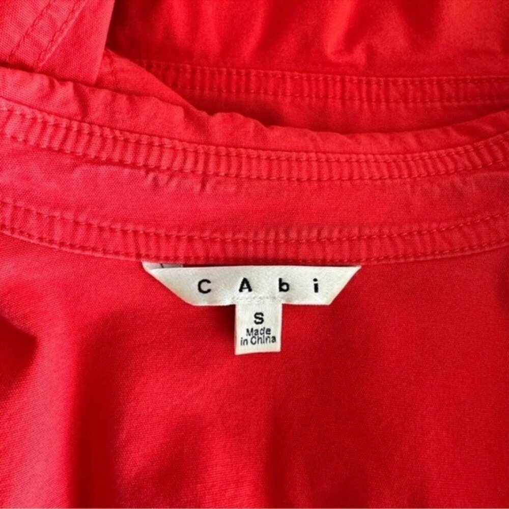 CAbi #727 Taylor Utility Ruffle Back Button Down Jacket Size S Small - Picture 4 of 9